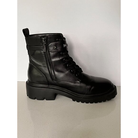 Blondo Cecilia Waterproof Combat black leather Boot Size 8 M - Picture 8 of 9